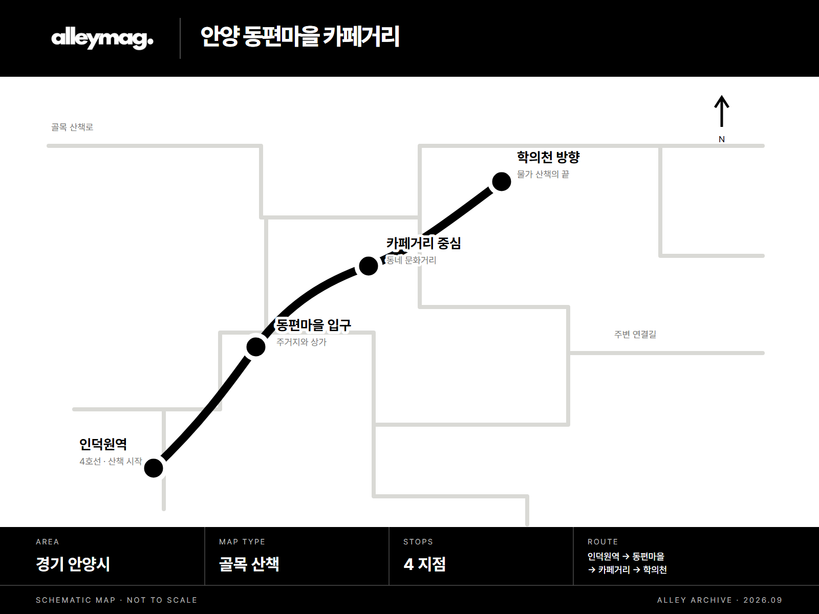 안양 동편마을 카페거리